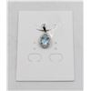 Image 1 : #05-SKY BLUE TOPAZ & CZ GEMSTONE PENDANT