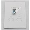 Image 1 : #09-SKY BLUE TOPAZ & CZ GEMSTONE PENDANT