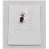 Image 1 : #97-UNHEATED  RED GARNET  & CZ GEMSTONE PENDANT
