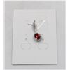 Image 1 : #104-UNHEATED  RED GARNET  & CZ GEMSTONE PENDANT