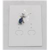 Image 1 : #33-HEATED BLUE SAPPHIRE  & CZ GEMSTONE PENDANT
