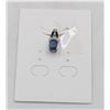Image 1 : #119-HEATED BLUE SAPPHIRE & CZ GEMSTONE PENDANT