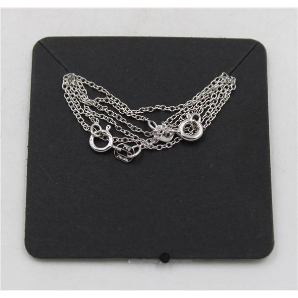 #129- STERLING SILVER NECKLACE  2 PCS /18"