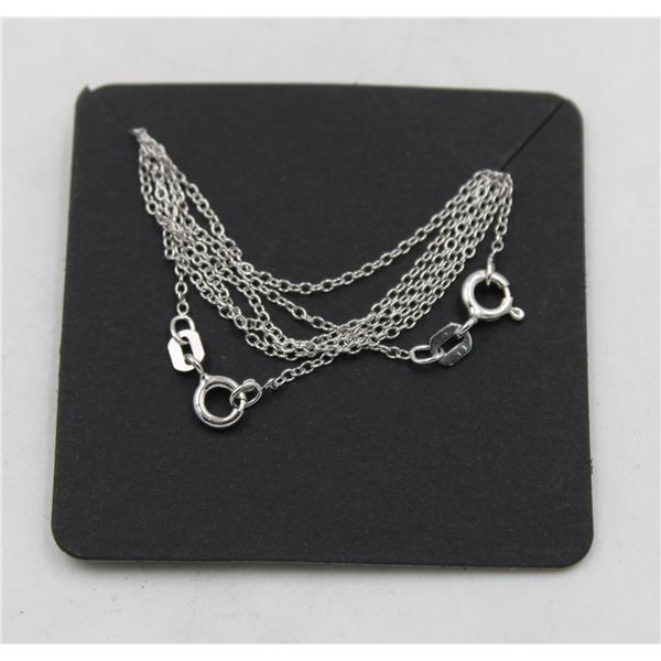 #122- STERLING SILVER NECKLACE  2 PCS /18"