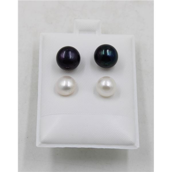 #143-NATURAL AKOYA PEARL EARRINGS