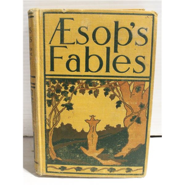 ANTIQUE AESOP'S FABLES BOOK (NO COPYRIGHT