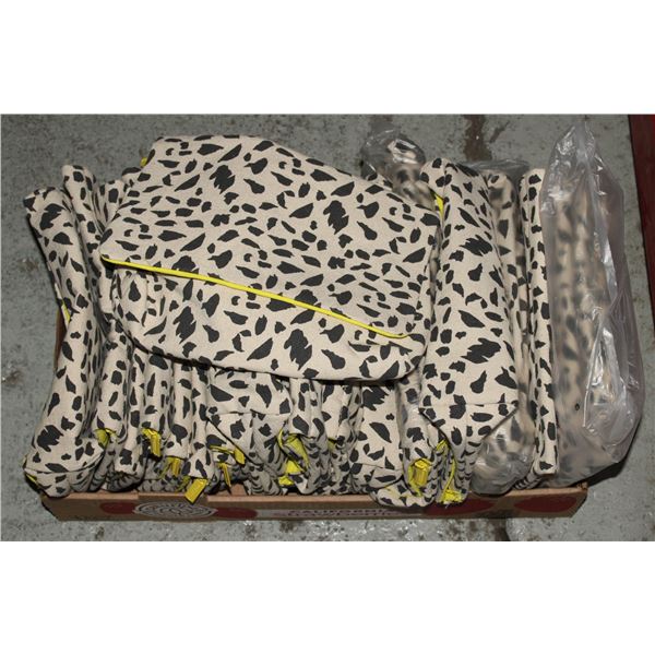 BOX OF NEW POKA DOT COSTMETIC BAGS