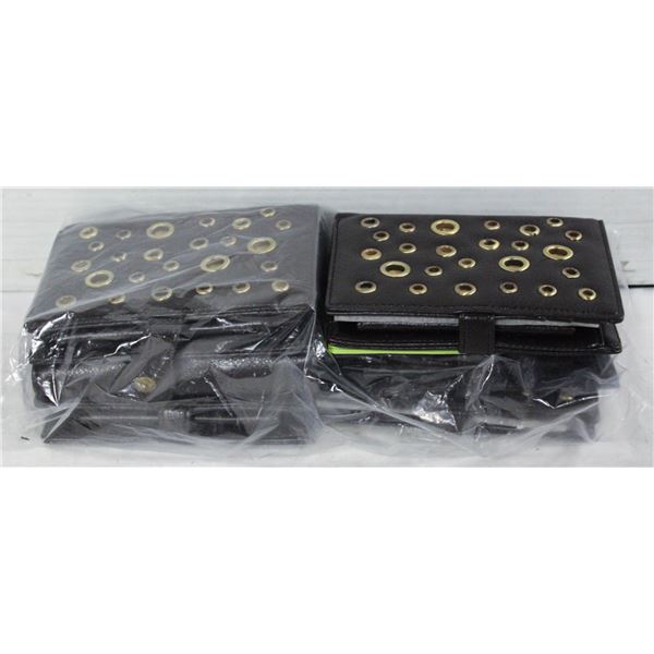 BAG OF 6 NEW BROWN AND GOLD COLOUR WALLETS