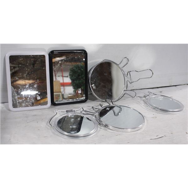 LOT OF BASIC MAKE UP MIRRORS