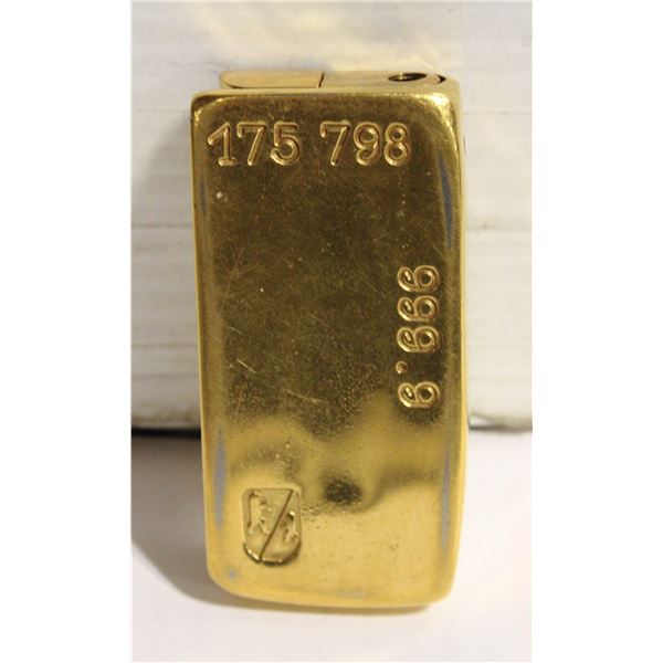 ESTATE GOLD BAR MARKED 999.9 HEAVY LIGHTER-ESTATE