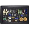 Image 1 : 11)  DISPLAY CASE WITH 24 PAIRS OF EARRINGS INCLUD