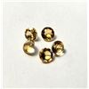 Image 1 : 18)  LOT OF 5 MATCHED ROUND NATURAL CITRINE GEM-