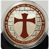 Image 1 : 25)  ENCAPSULATED KNIGHTS TEMPLAR SILVER PLATED WI