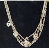 Image 1 : 1)  TRIPLE STRAND SILVER TONE CHAINS WITH HEARTS,