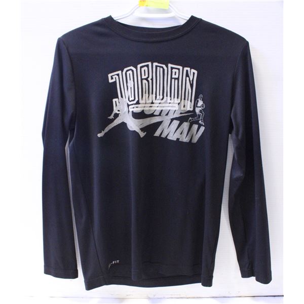 LADIES JORDAN LARGE BLACK LONG SLEEVE SHIRT