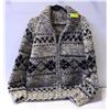 Image 1 : MENS XL COWICHAN B.C. KNIT WOOL SWEATER ZIP