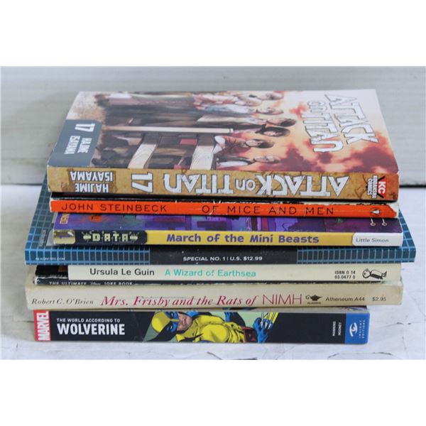 BOYS BOOKS - MANGA /WOLVERINE/GAMING & MORE