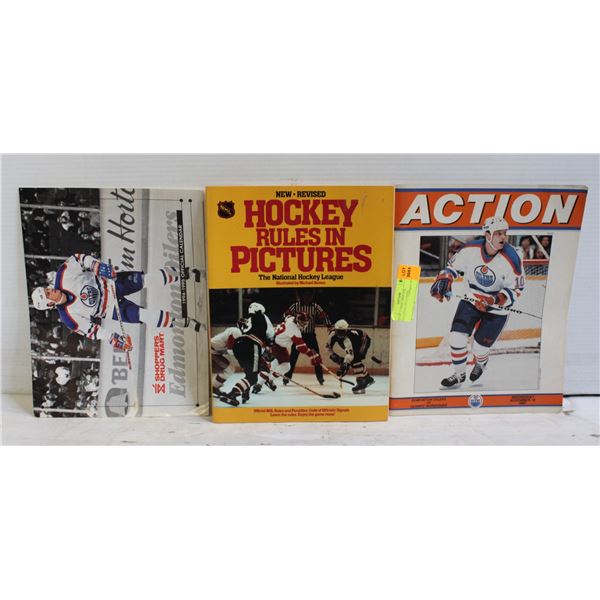 LOT OF 3 1980S-1990S NHL MAGAZINES INCLUDING
