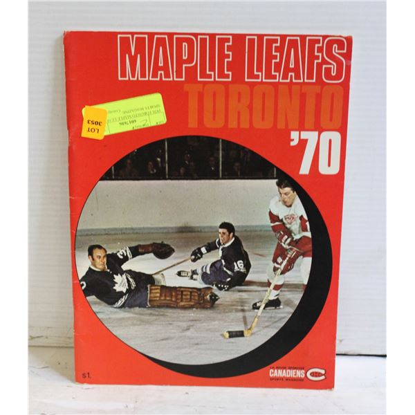 1970 TORONTO MAPLE LEAFS REVUE SPORTS MAGAZINE