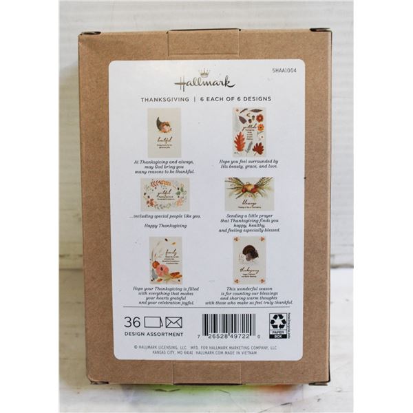 BRAND NEW HALLMARK THANKSGIVING CARD SET 6 DESIGNS