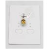 Image 1 : #53-UNHEATED CITRINE  & CZ GEMSTONE PENDANT