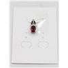 Image 1 : #99-UNHEATED  RED GARNET  & CZ GEMSTONE PENDANT
