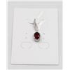 Image 1 : #105-UNHEATED  RED GARNET  & CZ GEMSTONE PENDANT