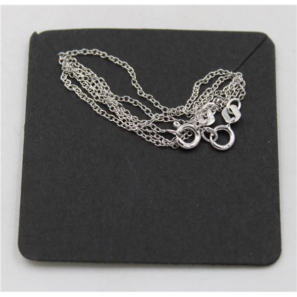 #124- STERLING SILVER NECKLACE  2 PCS /18"