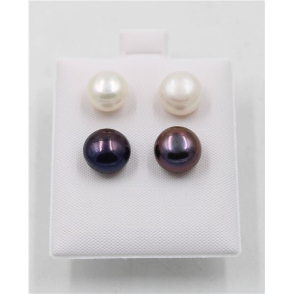 #145-NATURAL AKOYA PEARL EARRINGS