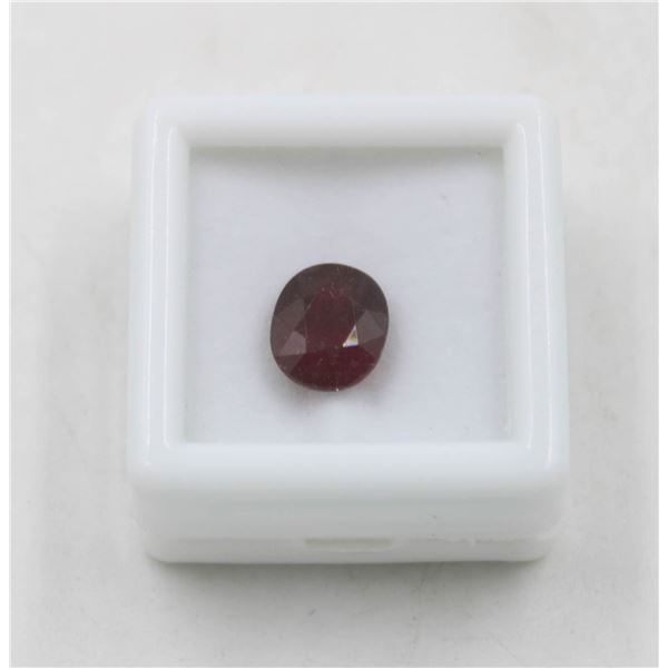 #173-UNHEATED DARK RED GARNET  GEMSTONE 3.51CT