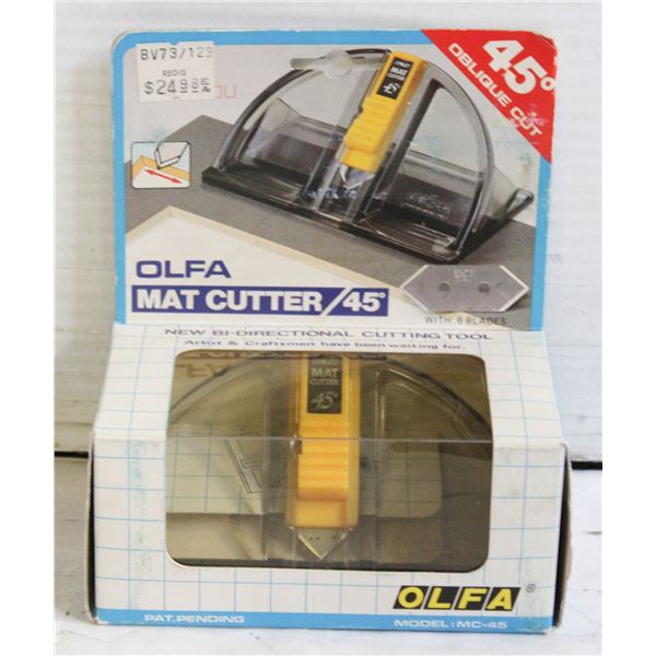 NEW OLFA MAT CUTTER, 45 DEG OBLIQUE CUT