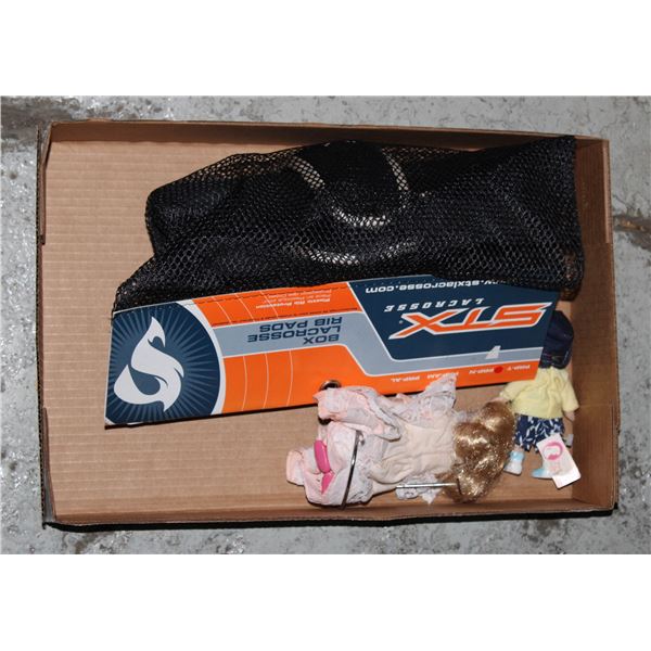 LACROSS RIB PADS WITH 2 MINI PORCELAIN DOLLS