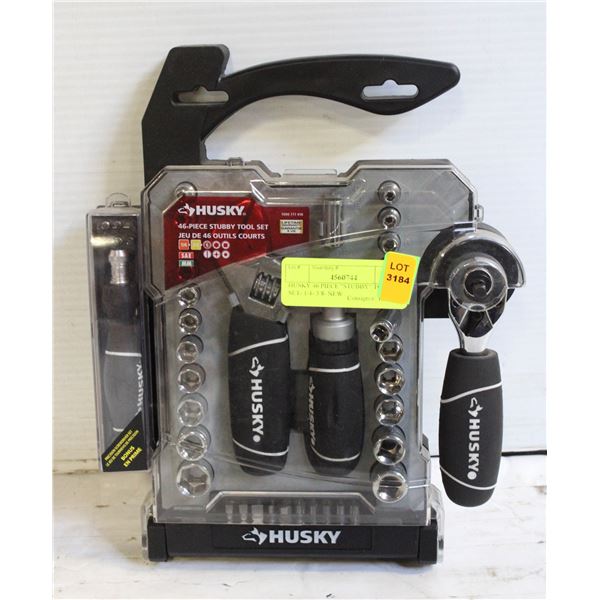 HUSKY 46 PIECE "STUBBY" TOOL SET- 1/4- 3/8- NEW