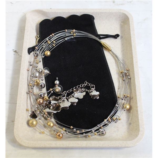 NEW CREAM TRAY WITH NEW JEWELRY PIECES
