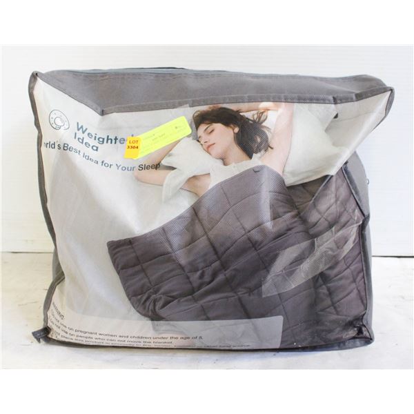 NEW QUEEN 60IN X 80IN WEIGHTED DARK GREY