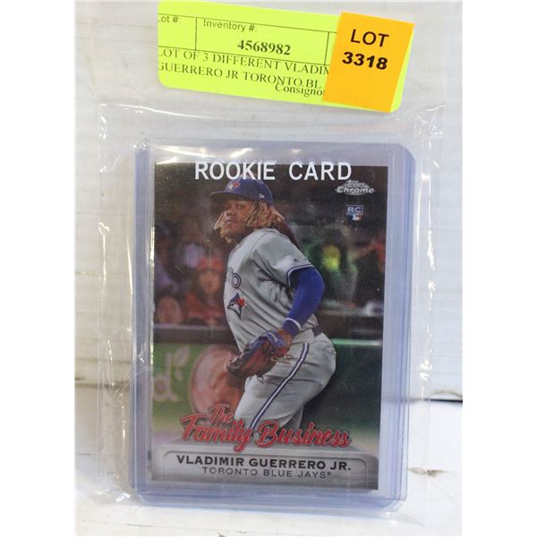 LOT OF 3 DIFFERENT VLADIMIR GUERRERO JR TORONTO BL