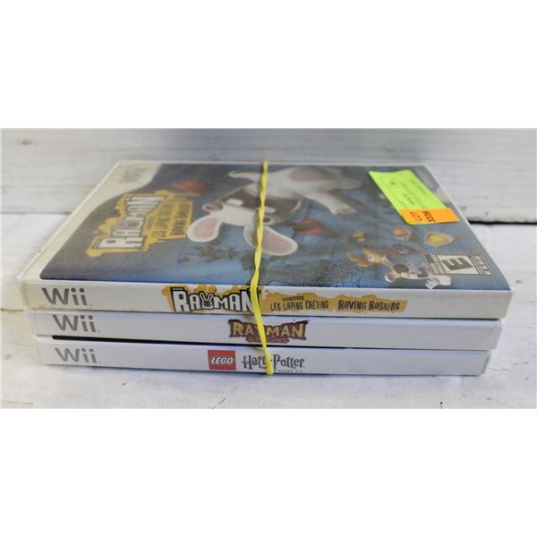 LOT OF 3 NINTENDO WII GAMES