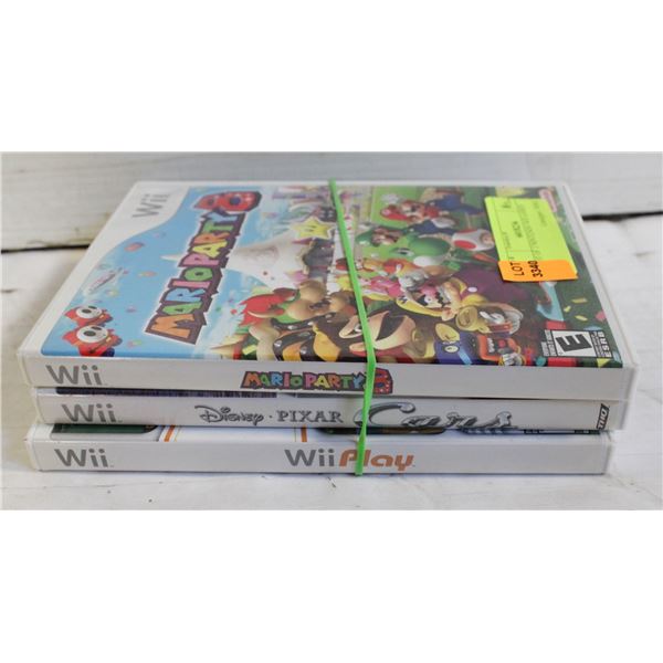 LOT OF 3 NINTENDO WII GAMES