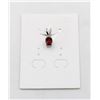 Image 1 : #96-UNHEATED  RED GARNET  & CZ GEMSTONE PENDANT