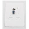 Image 1 : #26-HEATED BLUE SAPPHIRE  & CZ GEMSTONE PENDANT