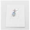 Image 1 : #02-SKY BLUE TOPAZ & CZ GEMSTONE PENDANT