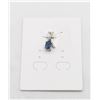 Image 1 : #34-HEATED BLUE SAPPHIRE  & CZ GEMSTONE PENDANT