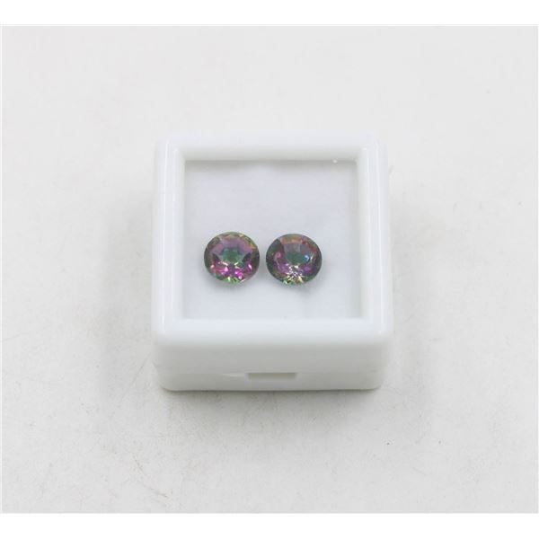 #199-HEATED MYSTIC QUARTZ GEMSTONES 2.40 CT