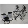 Image 1 : 2 PARTYLITE SLIM HURRICANE SCONCE AND 3 BLACK META