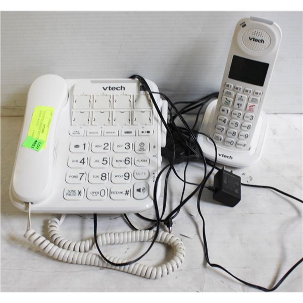 VTECH TELEPHONE WT CORDLESS PHONE- WHITE-