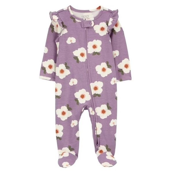 NEW CARTER'S PURPLE FLORAL SLEEP N PLAY PREMATURE