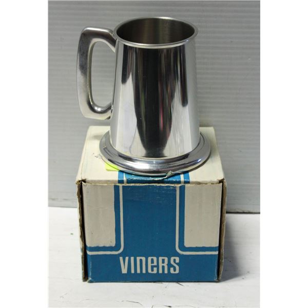 SILVER PLATE BEER MUG