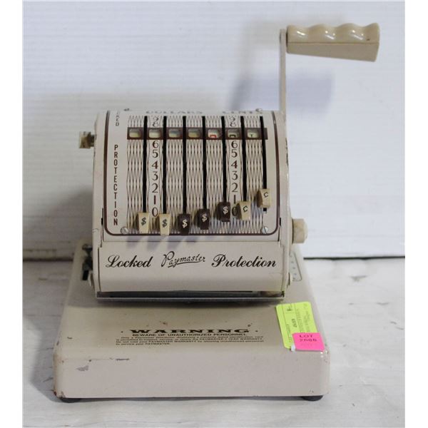 VINTAGE PAYMASTER RIBBON WRITER BEIGE WORKING