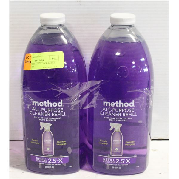 NEW 2 BOTTLES METHOD REFILL LAVENDERS