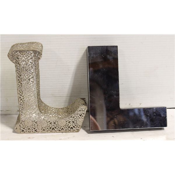2 NEW DECORATIVE LETTER " L"